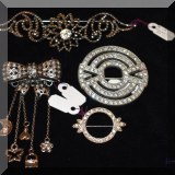J151. Rhinestone pins.